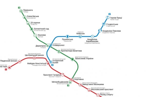 Схема метро Харьков