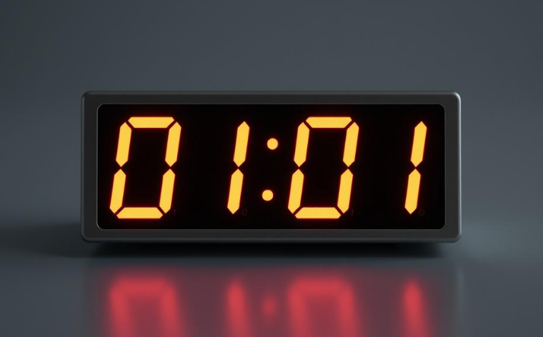 01:01 на часах