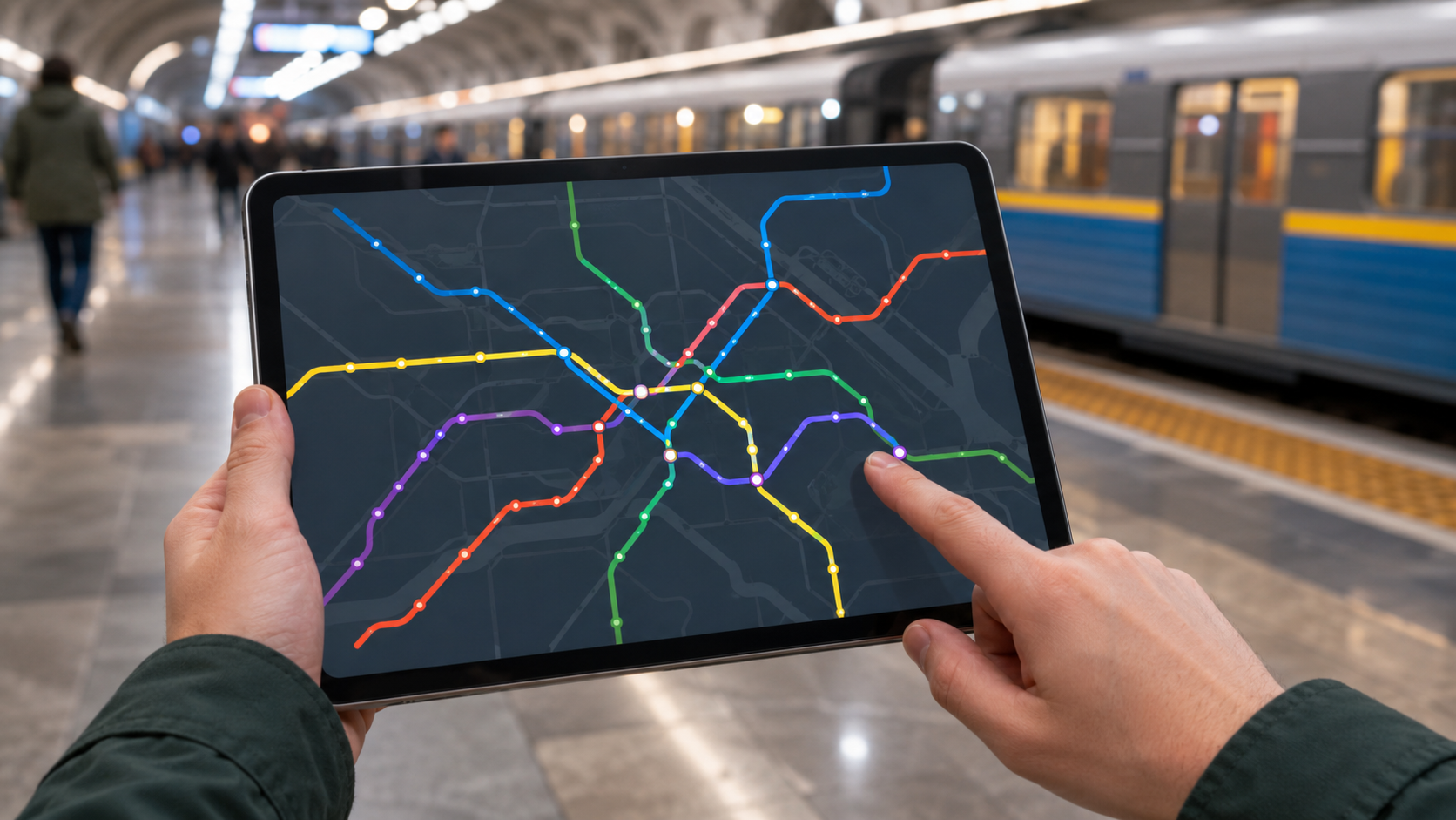Схема метро Києва та лінії метрополітену